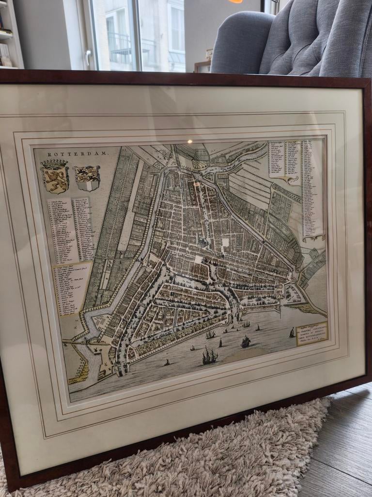 Ingelijste plattegrond van Rotterdam naar Blaeu 1649, Ophalen
