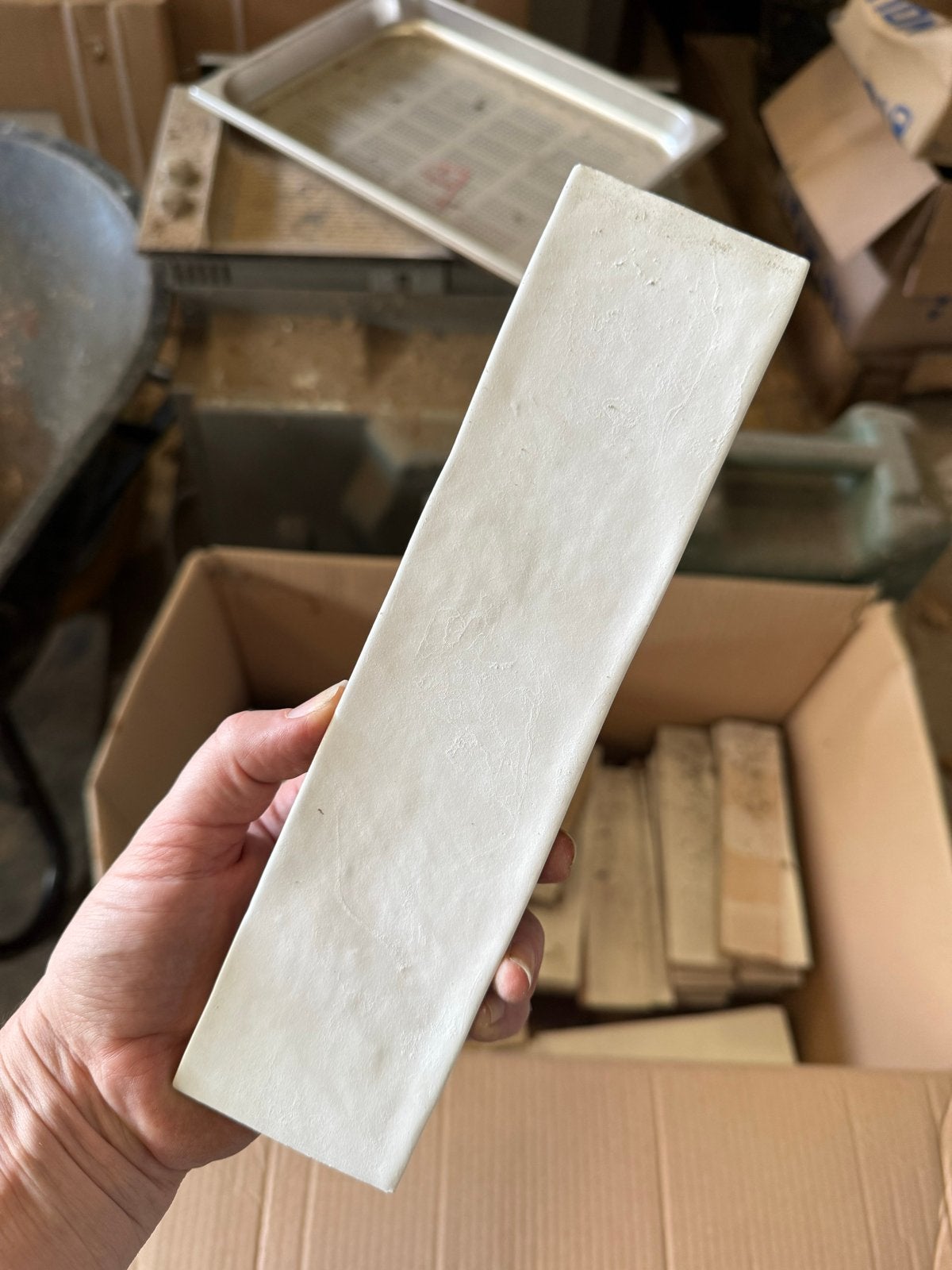 Atelier blanc de lin mat tegels achterwand, Ophalen, Wit, Nieuw, Minder dan 100 cm