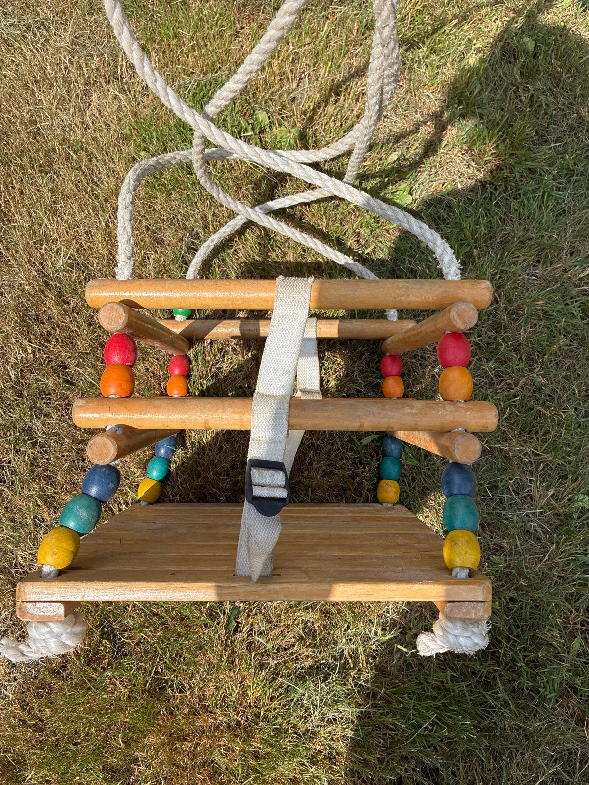 Houten babyschommel met veiligheidsriem, Ophalen, Gebruikt, Schommel