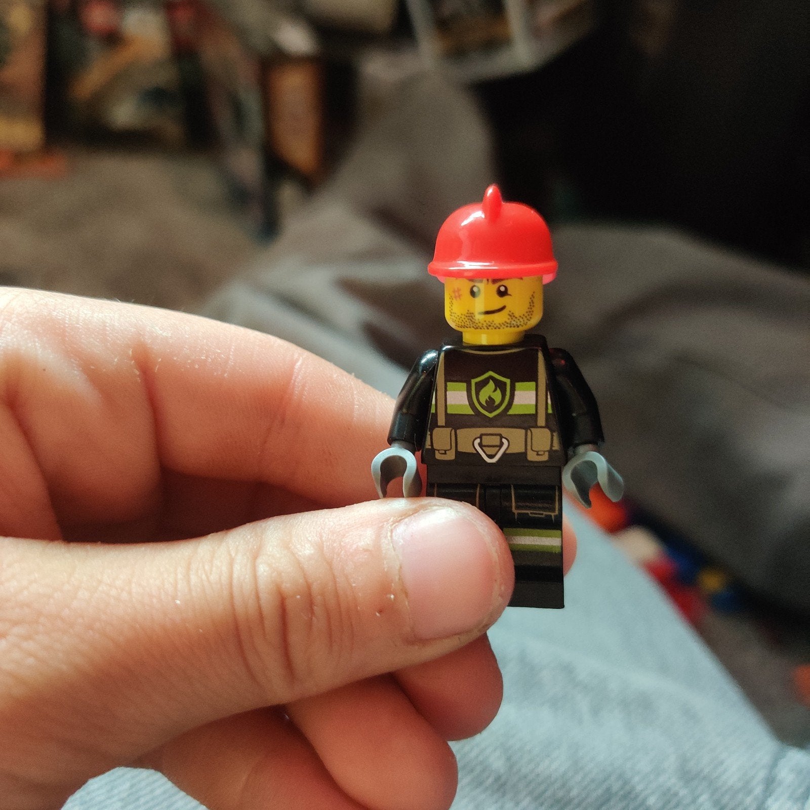 Lego brandweerman minifiguur, Ophalen of Verzenden, Gebruikt