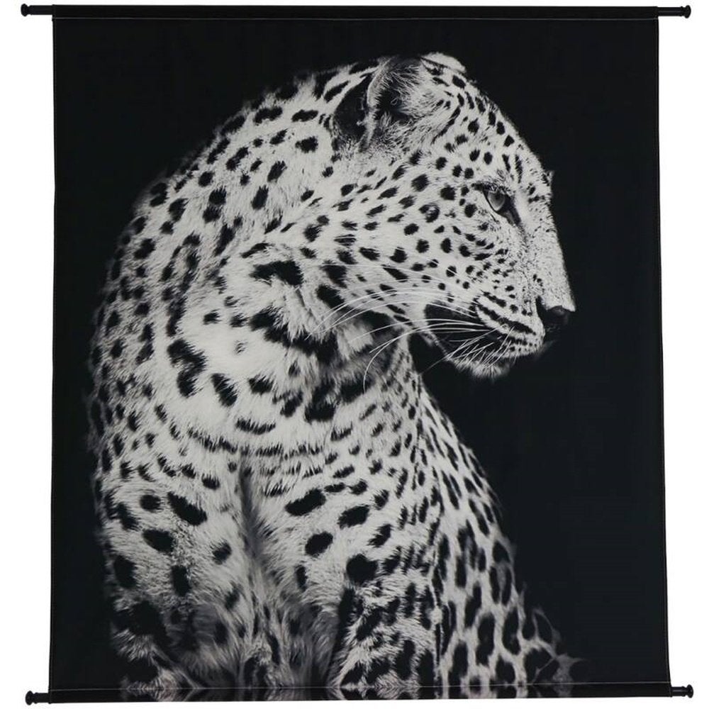 NIEUW! Wandkleed luipaard zwart 138x132cm, Zwart, Ophalen of Verzenden, Afrikaans, 132 cm