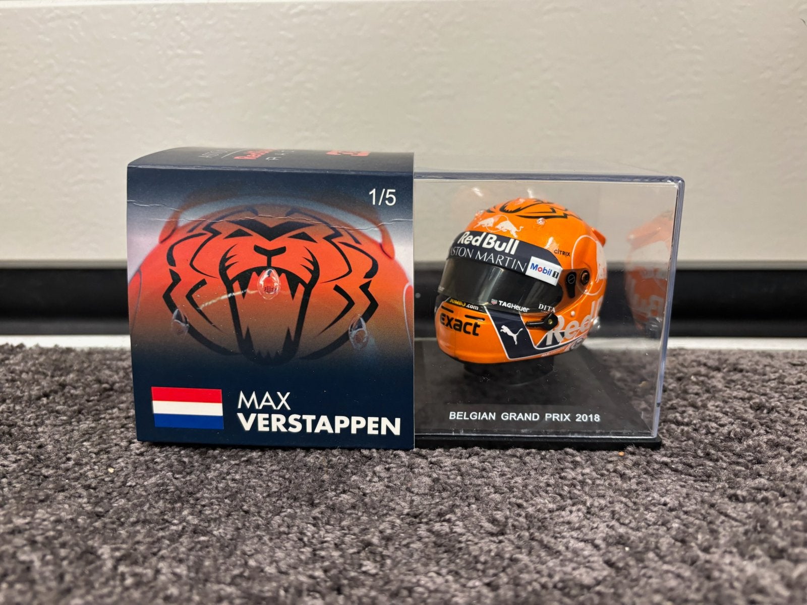 Max verstappen helm spa 2018, Ophalen of Verzenden, Zo goed als nieuw, Formule 1