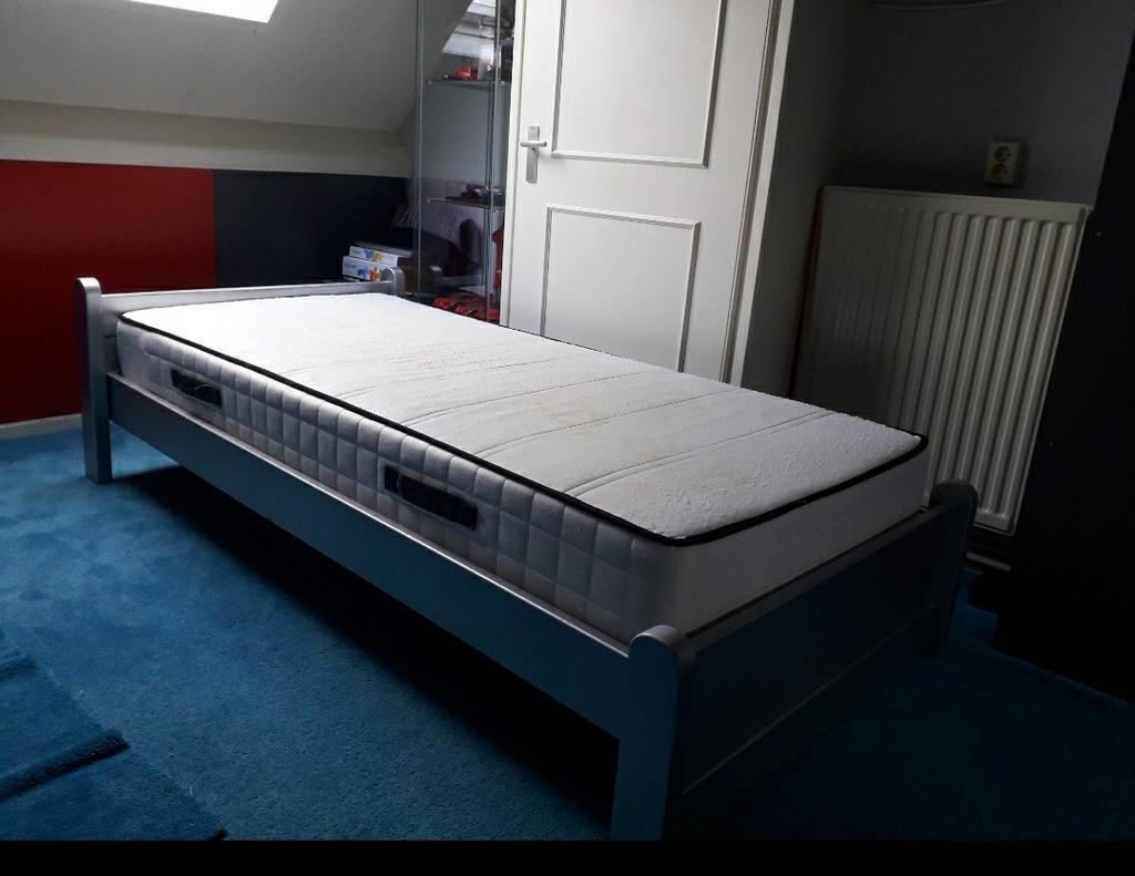 Eenpersoons bed met lades, Ophalen, Gebruikt, 90 cm, Eenpersoons