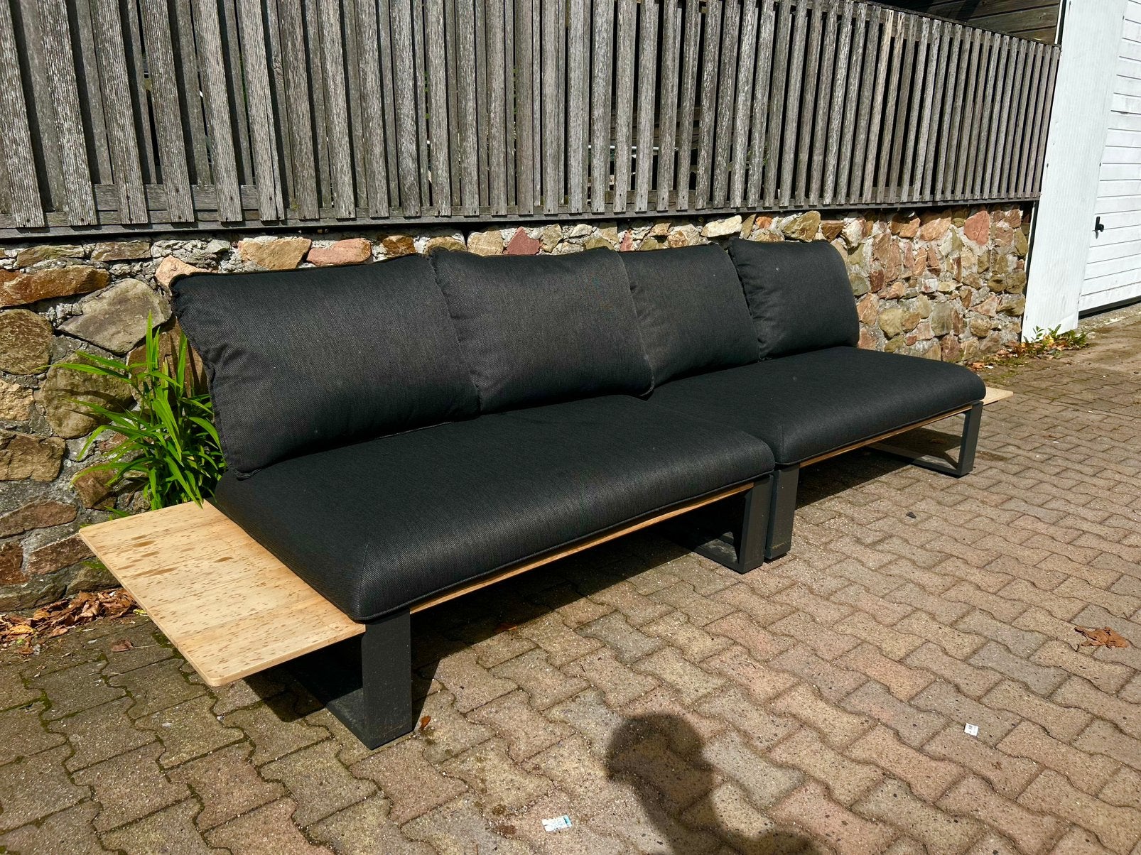 Tierra Outdoor Seto loungebanken – Antraciet/Zwart, Tuin en Terras, Tuinbanken, Ophalen, Nieuw, Aluminium