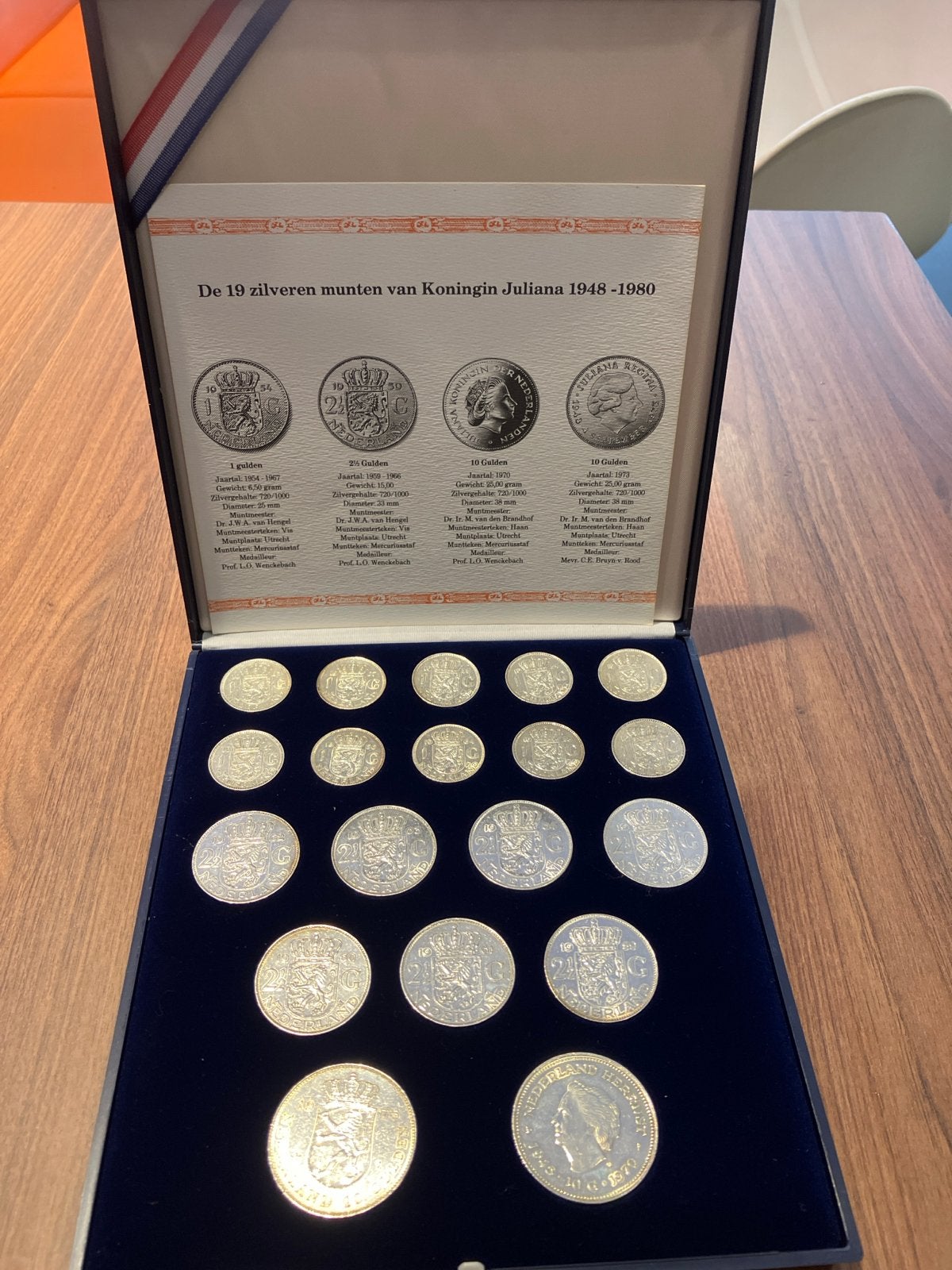 19 Zilveren Munten Koningin Juliana 1948-1980, Ophalen, Koningin Juliana, Setje, Zilver