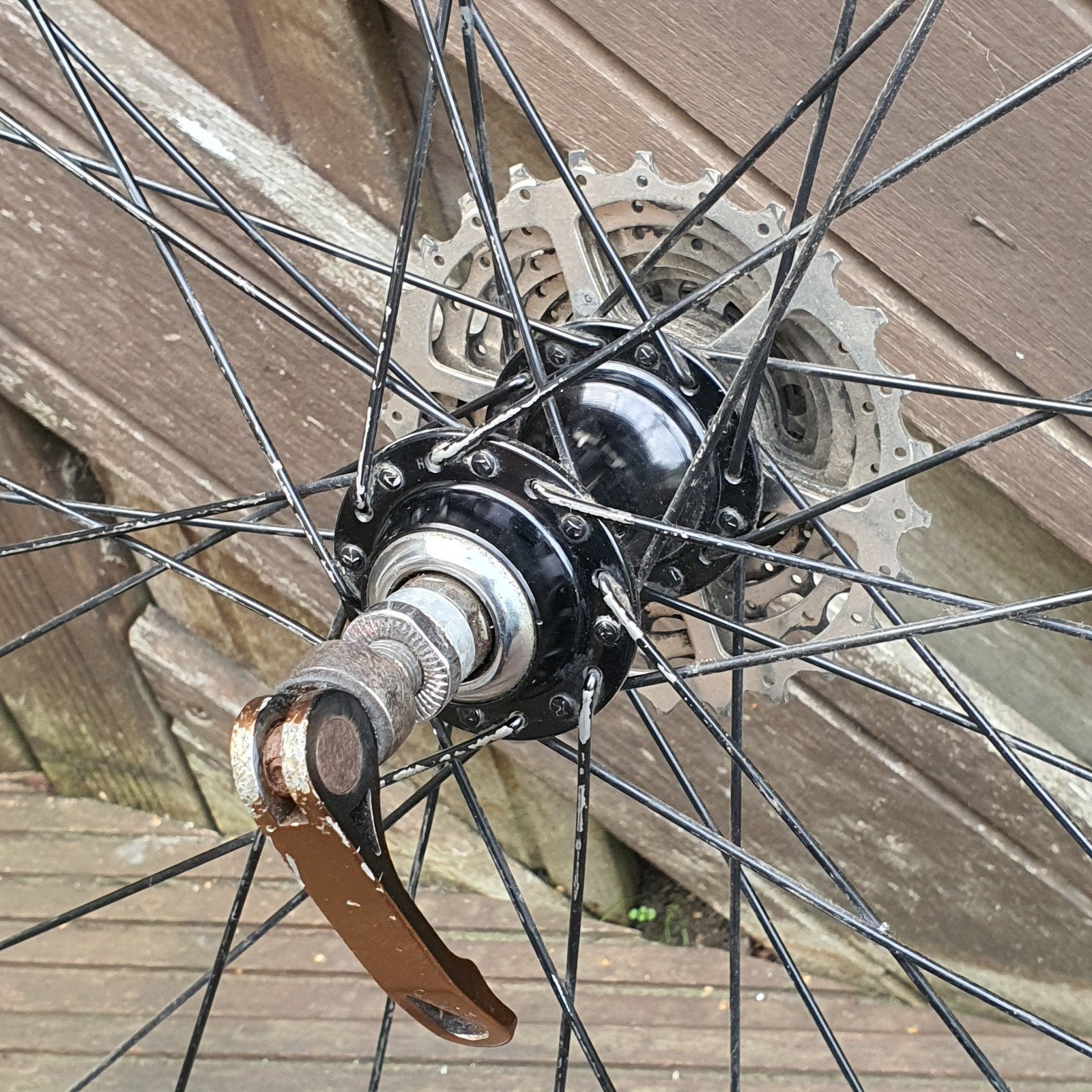 28 inch achterwiel 9 speed fietswiel Alexrims S500, Ophalen of Verzenden, Gebruikt, Wiel, Alexrims