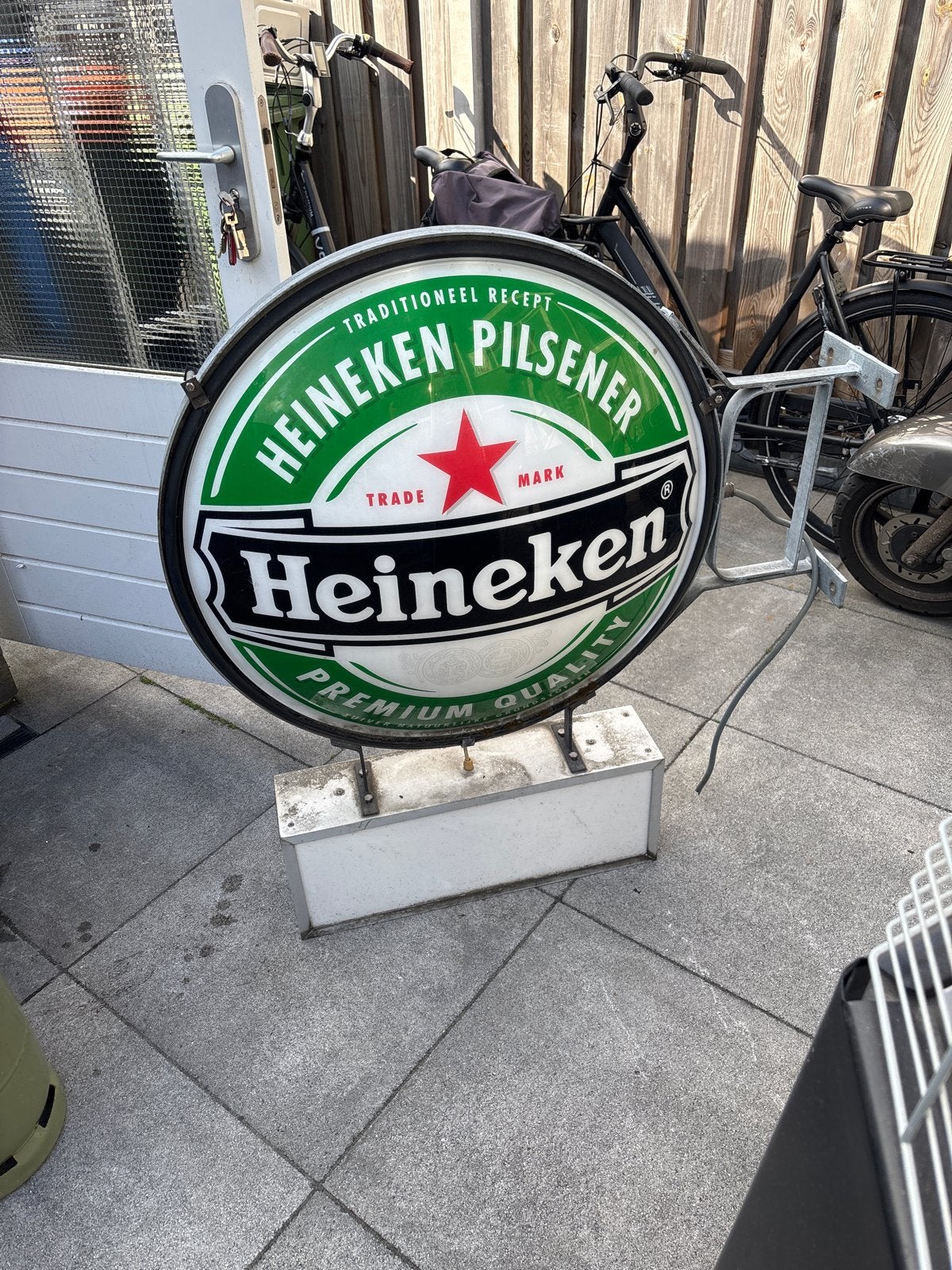 Heineken Pilsener Lichtbak Reclamebord, Ophalen of Verzenden, Gebruikt, Lichtbak of (neon) lamp