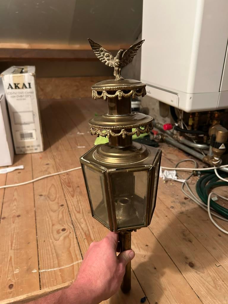 Antieke koetsier lamp, Antiek en Kunst, Ophalen of Verzenden