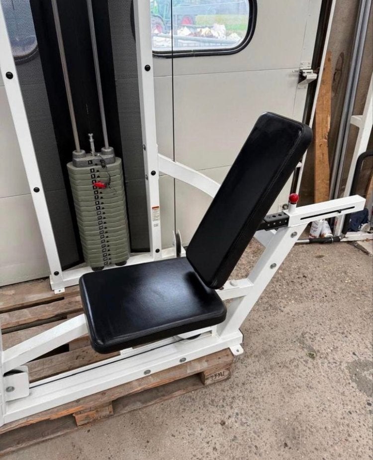 Life Fitness Fit Series Leg Press /Calf Raise White topstaat, Sport en Fitness, Ophalen, Benen, Gebruikt, -
