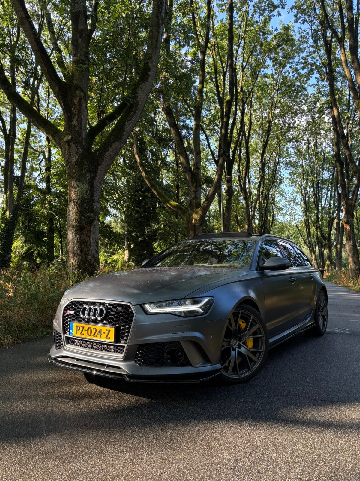Audi RS6 Performance 607PK | Keramisch | Pano | Target Blue, Auto's, Automaat, RS6, Stationwagon, Bedrijf