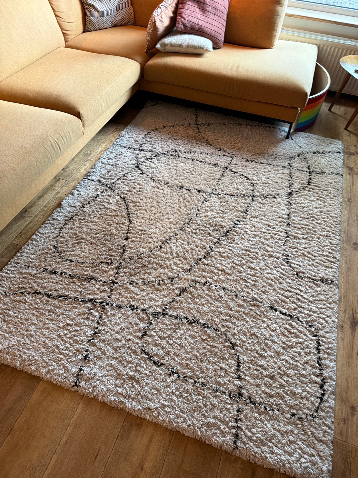 VT wonen doodle vloerkleed 160x230, Ophalen, Gebruikt, 150 tot 200 cm, 200 cm of meer
