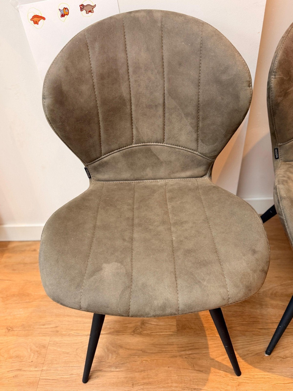 6 eetkamerstoelen Xander van de Bommel - Olijfgroen, Ophalen, Overige kleuren, Vijf, Zes of meer stoelen