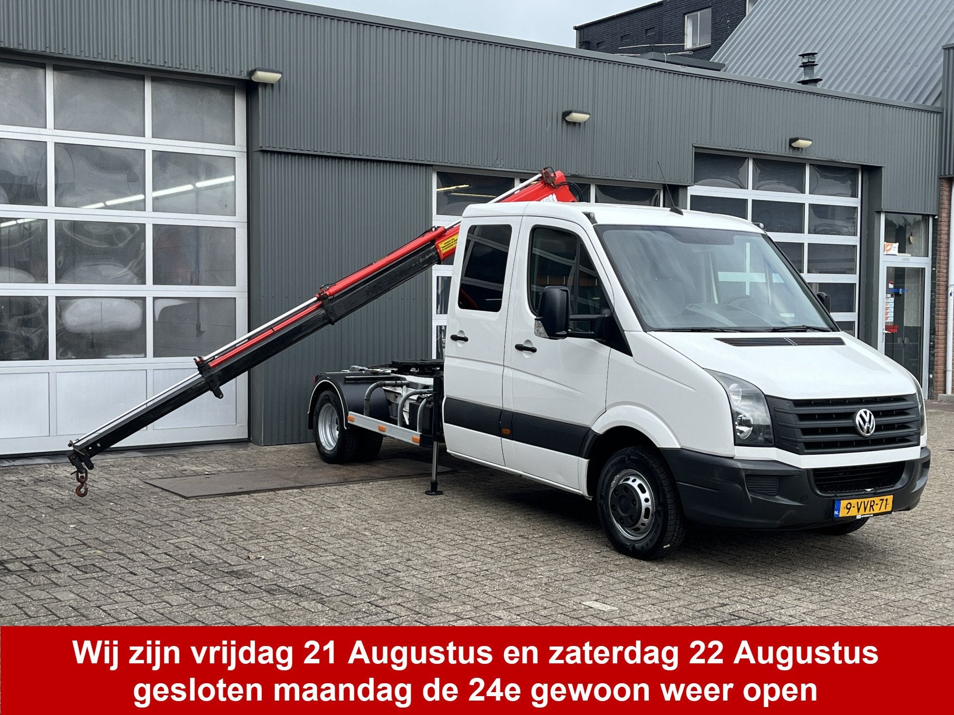 Volkswagen Crafter 46 2.0 TDI Be-Trekker Maxilift Laadkraan, Auto's, Bestelauto's, Euro 5, Gebruikt, Zwart, 4 cilinders