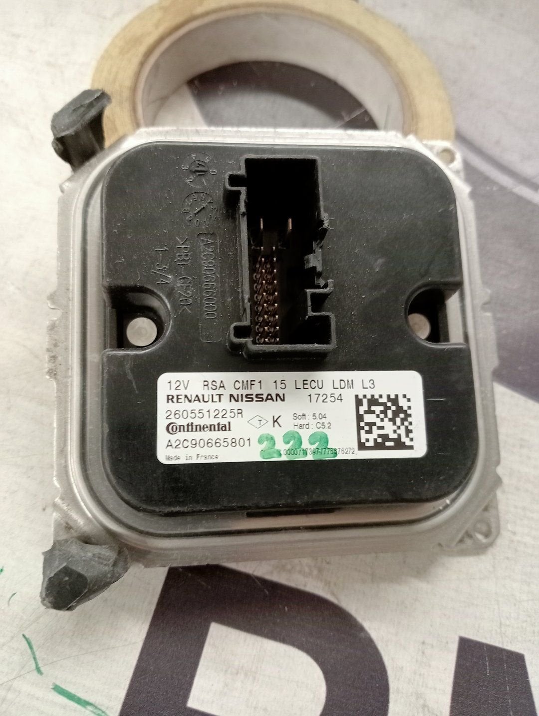 Led-voorschakelapparaat 260551225R Renault A2C90665801 Conti, Gebruikt, -, Renault, -