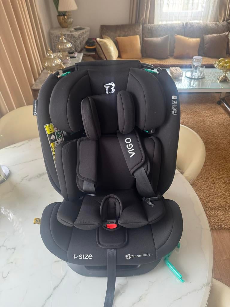 Titaniumbaby Vigo i-Size autostoel zwart, Kinderen en Baby's, Autostoeltjes, Verstelbare rugleuning, Nieuw, Isofix, Ophalen