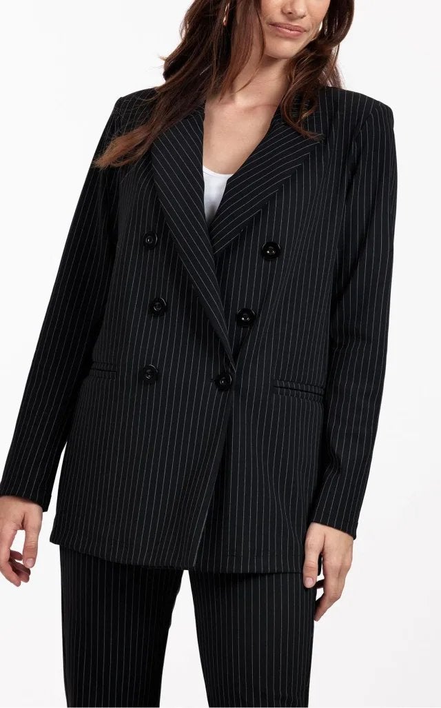 Studio Anneloes Tamar bonded blazer pinstripe travelstof XL, Ophalen of Verzenden, Zo goed als nieuw, Maat 46/48 (XL) of groter