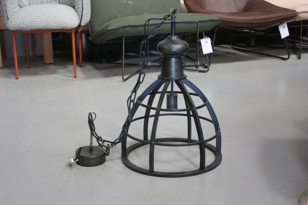 Hanglamp AMY Light & Living metaal antiek zwart Ø40, Ophalen of Verzenden, Zo goed als nieuw, Metaal, E27 (groot)