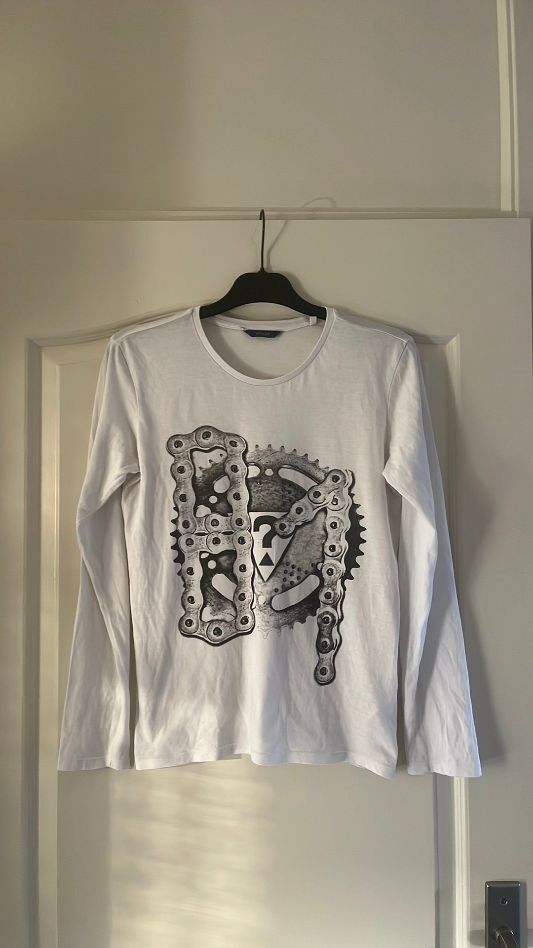 Guess longsleeve xl wit, Wit, Maat 46/48 (XL) of groter, Ophalen of Verzenden, Zo goed als nieuw