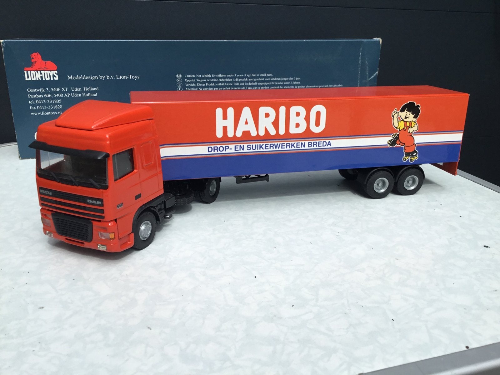 Lion Toys Daf 95 XF Haribo Breda in ovp, Ophalen of Verzenden, Zo goed als nieuw, Bus of Vrachtwagen, Lion Toys