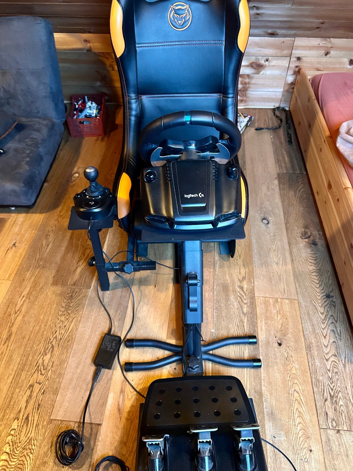 Logitech G29 Racestuur, Pedalen en Shifter met stoel, Spelcomputers en Games, Ophalen, Racestuur, Gebruikt, Force feedback