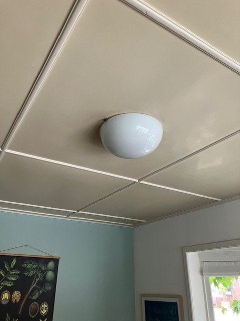 retro plafondlamp, Ophalen