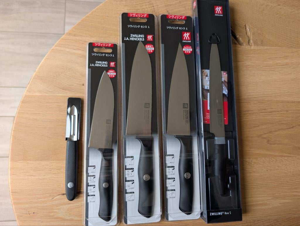 Zwilling Koksmessen Set 5-delig Nieuw!, Nieuw, Ophalen of Verzenden, Rvs of Chroom, Vaatwasserbestendig