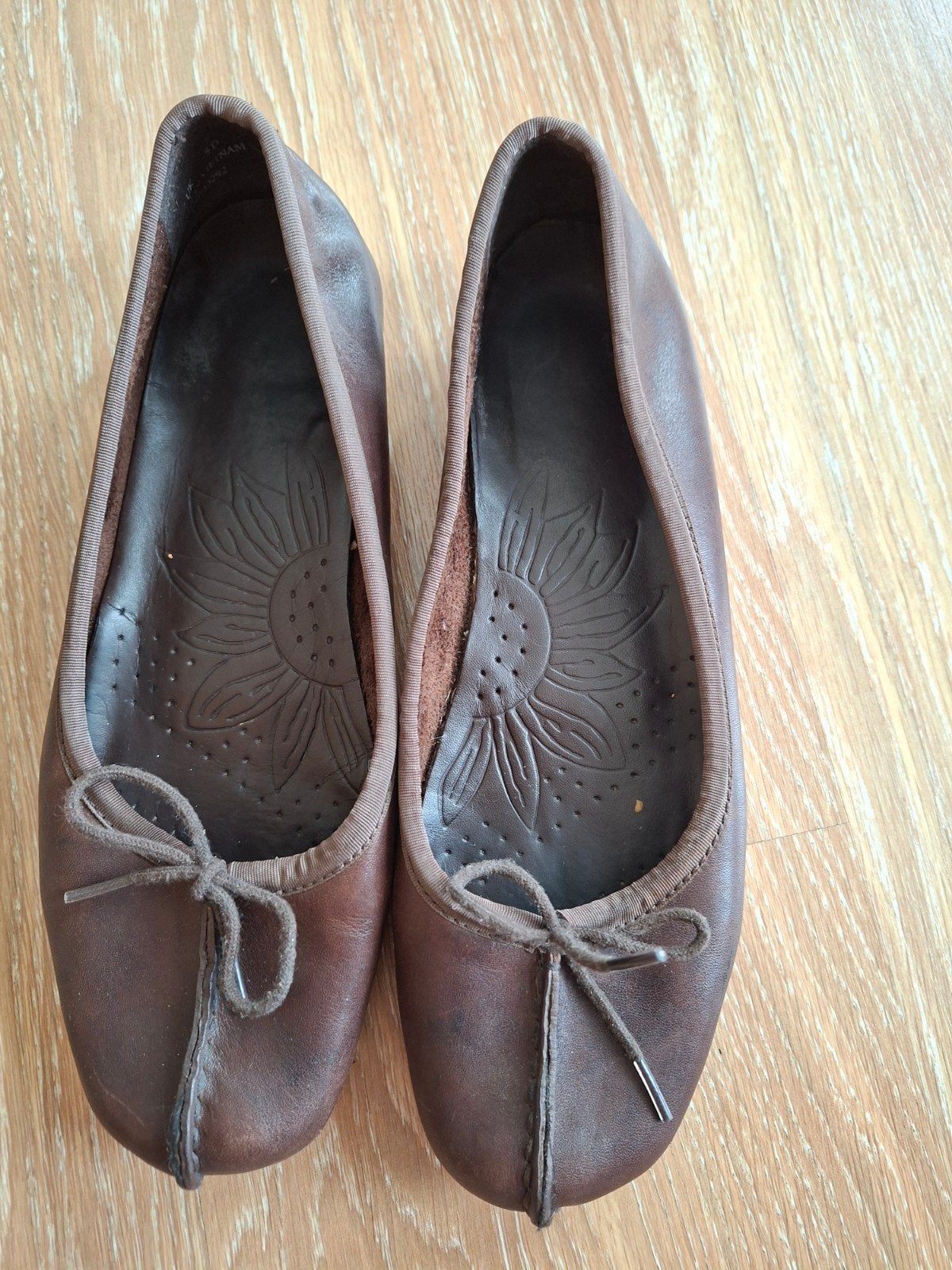 Clarks bruine leren ballerina's maat 38, Ophalen, Bruin, Ballerina's, Clarks