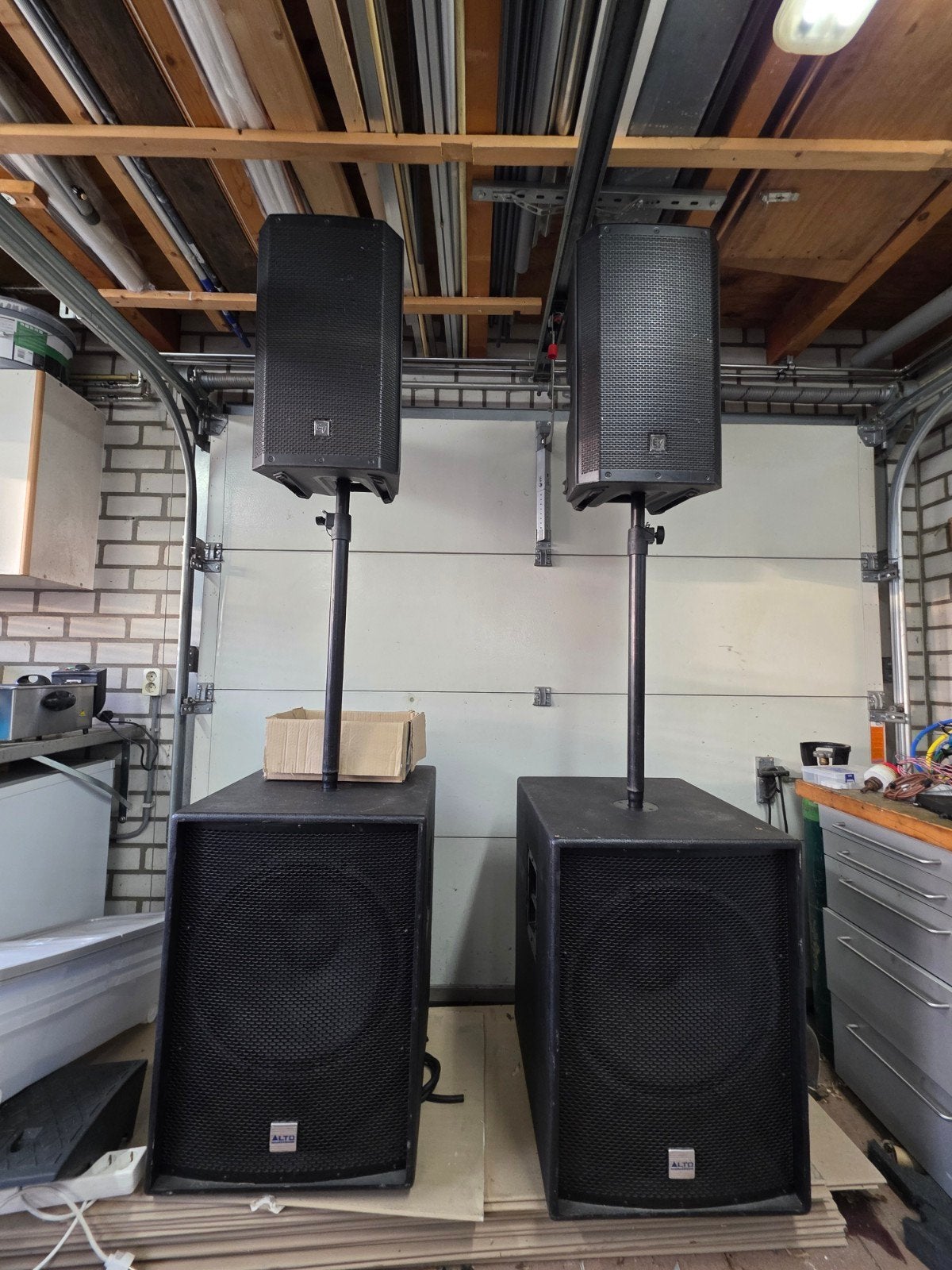 Complete Speakerset: Electro-Voice ZLX-12P & Alto TS18, Audio, Tv en Foto, Gebruikt, Inclusief kabels, Speakerset, Ophalen