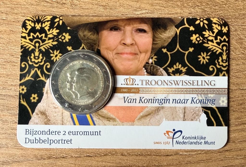 Dubbelportret 2013 Troonswissel Beatrix/Willem-Alexander, Ophalen of Verzenden, Koningin Beatrix, Euro's, Losse munt