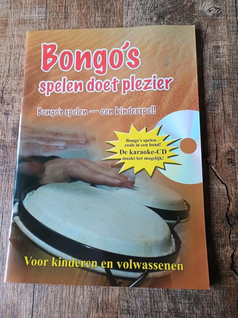 Lesboek Bongo's  - incl.CD -  Bongo  - trommel, Muziek en Instrumenten, Ophalen of Verzenden, Les of Cursus