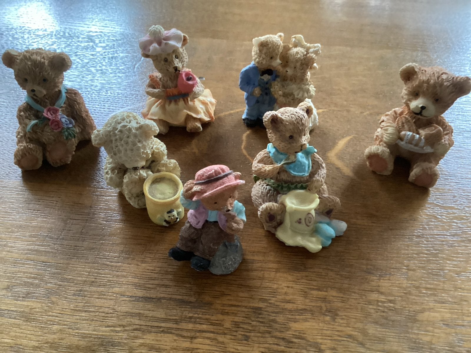 Verzameling van 8 Beertjes Beeldjes - Decoratie, Ophalen of Verzenden, Zo goed als nieuw, Dier