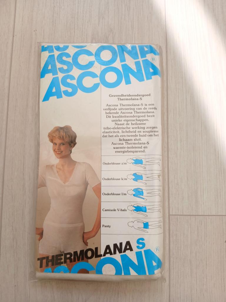 Ascona nieuw thermo onderhemd korte mouw maat 40, Ascona, Ophalen of Verzenden, Wit, Hemd