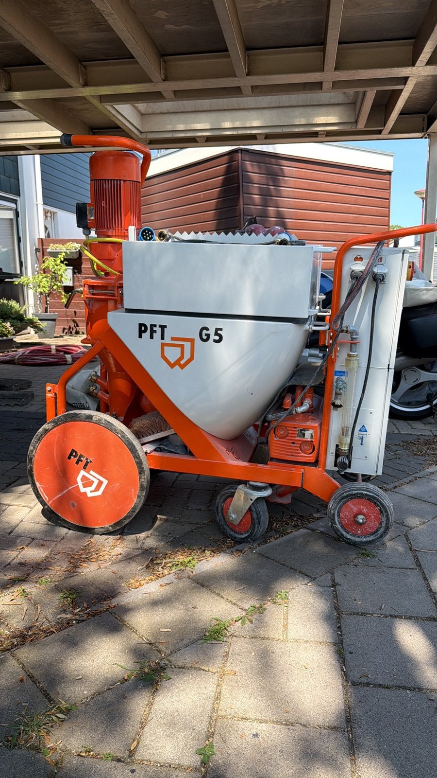 PFT G5 Super Mengpomp – Zeer nette staat – 220V – Compleet, Doe-het-zelf en Verbouw, Ophalen, Zo goed als nieuw