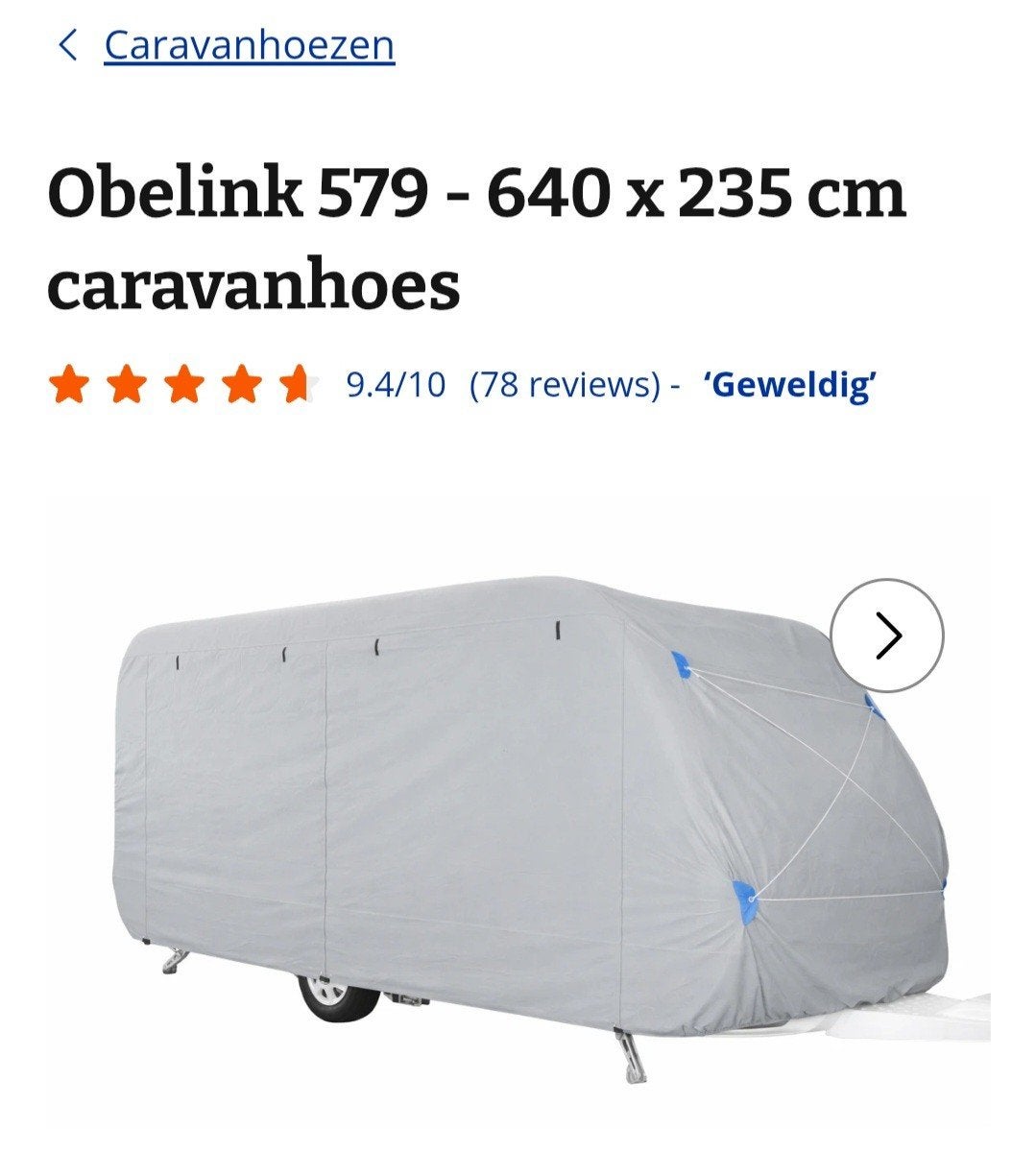 Obelink 579 Caravanhoes - 640 x 235 cm, Caravans en Kamperen, Ophalen of Verzenden