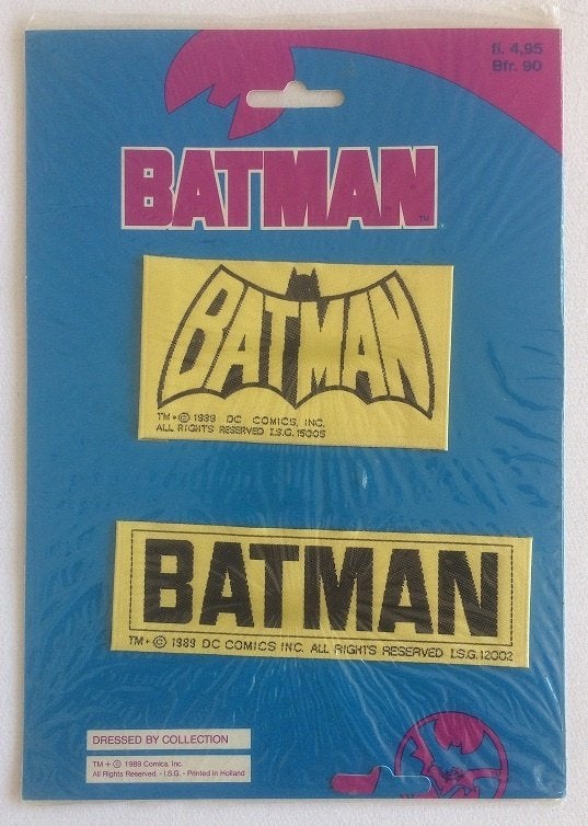 3 Vintage 1989 Batman Stitch-on Patches, Ophalen of Verzenden, Nieuw, Overige applicaties