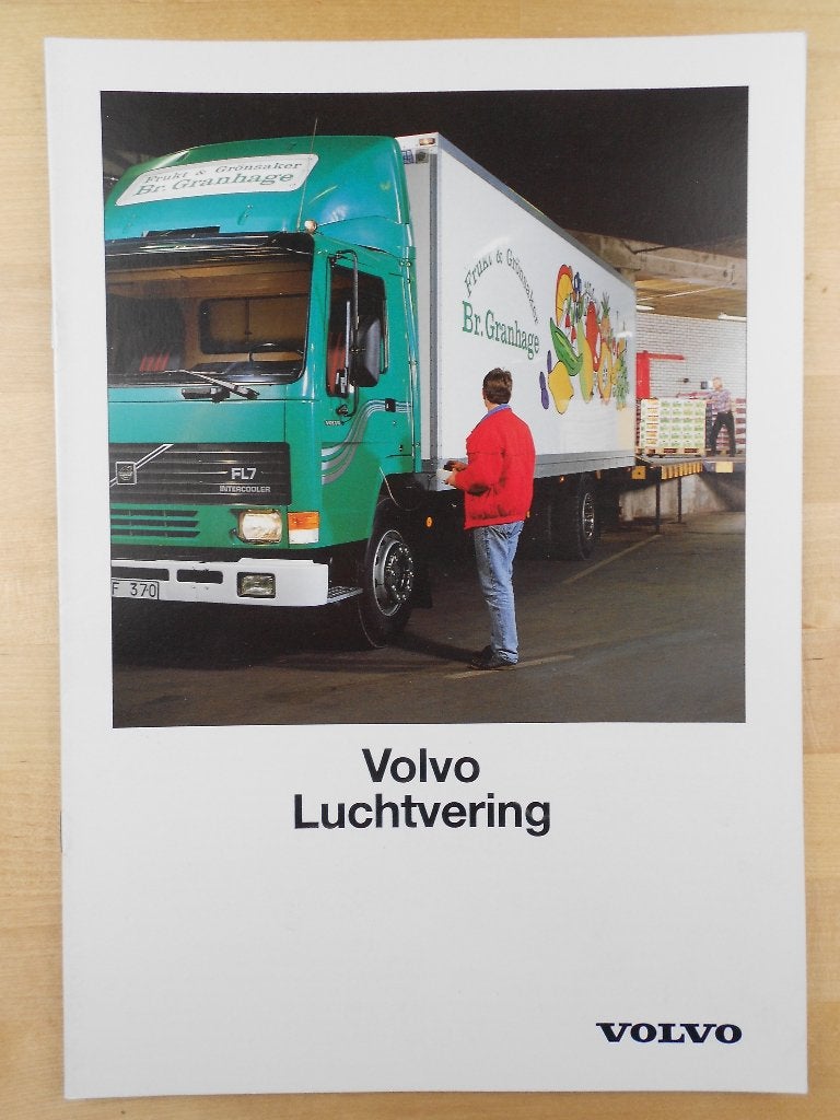 Volvo Luchtvering F16 F12 F10 FL10 FL7 FL6 Brochure 1991, Volvo, Zo goed als nieuw, Volvo, Ophalen of Verzenden