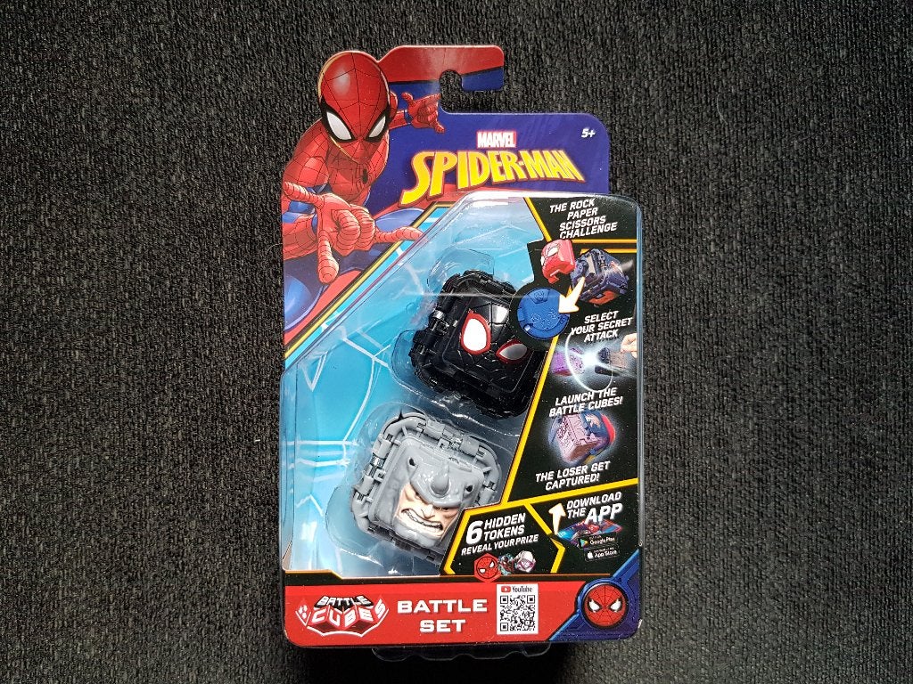 MARVEL SPIDER-MAN BATTLE CUBES BATTLE SET (Miles VS Rhino), Ophalen of Verzenden, Nieuw