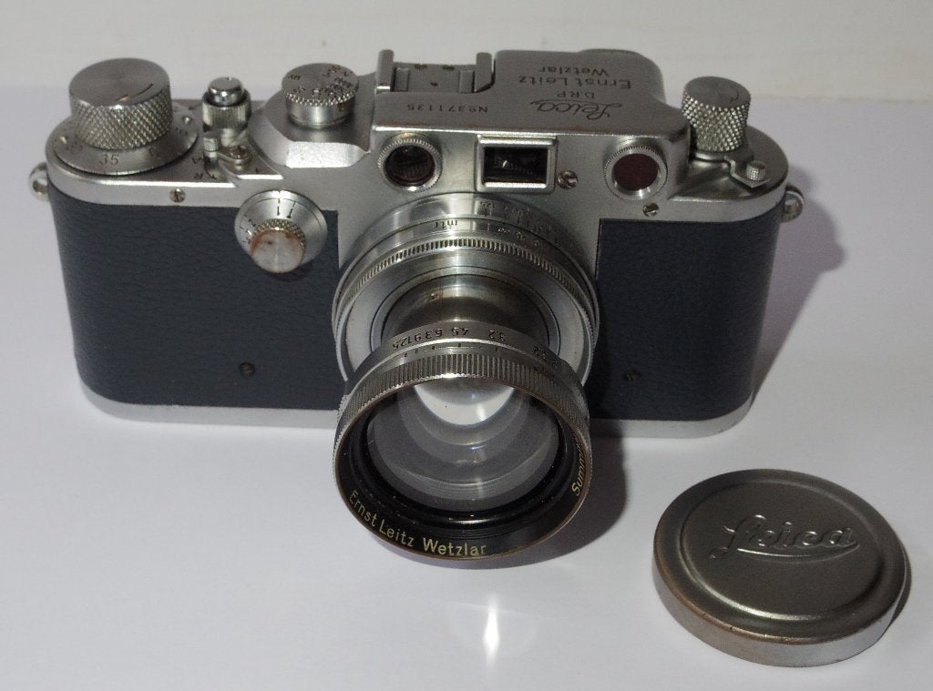 Zeldzame "stepper" WWII Leica IIIc met Summitar 2/50mm, Audio, Tv en Foto, Verzenden, Gebruikt, Compact, Leica