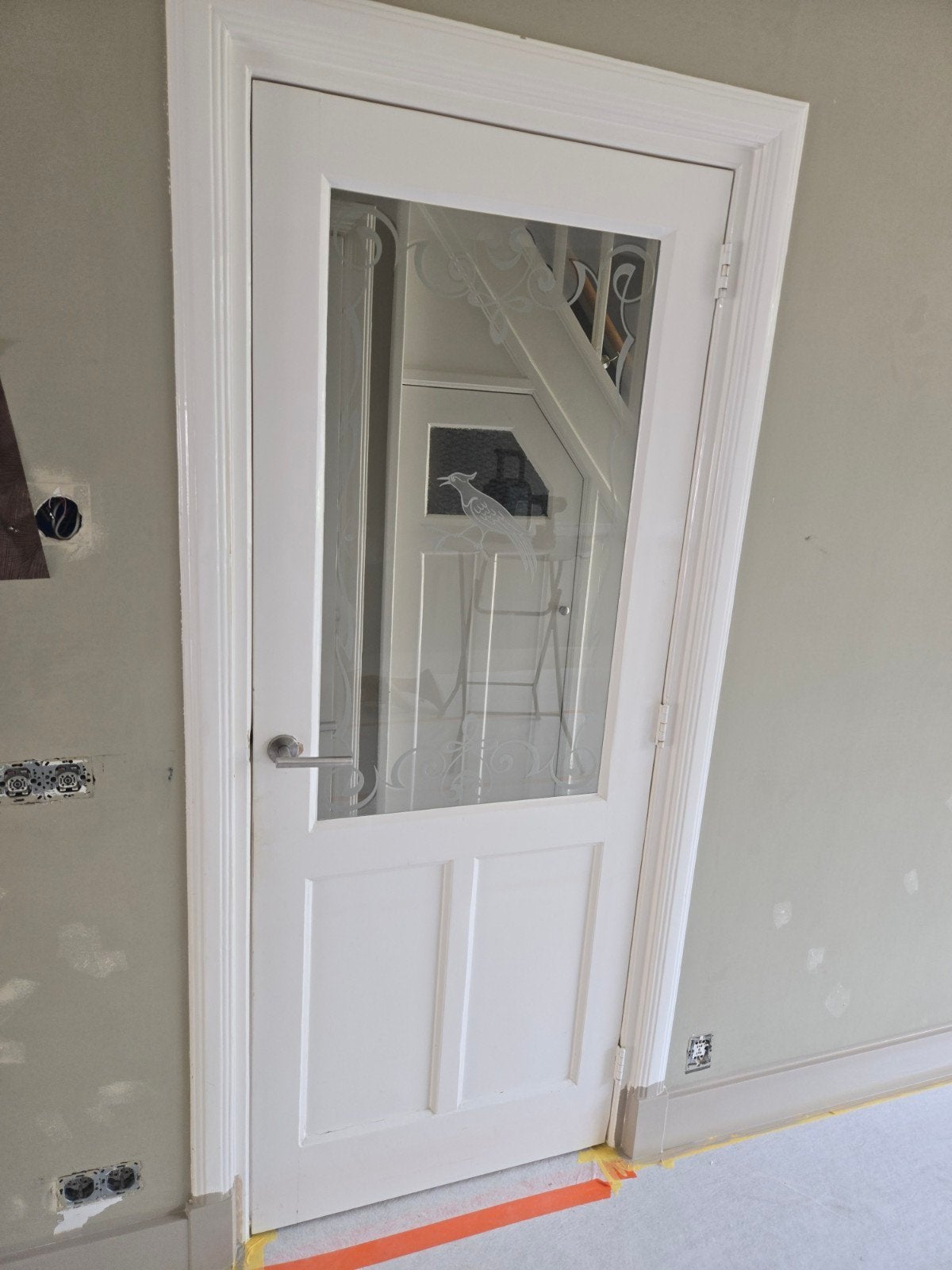 Binnendeur met glas., Gebruikt, 80 tot 100 cm, Binnendeur, Ophalen of Verzenden