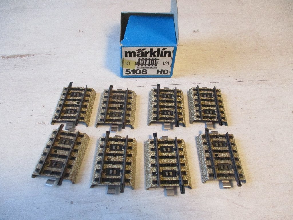 Märklin Rails 5108 45 mm 8x, Ophalen, Wisselstroom, Rails, Zo goed als nieuw