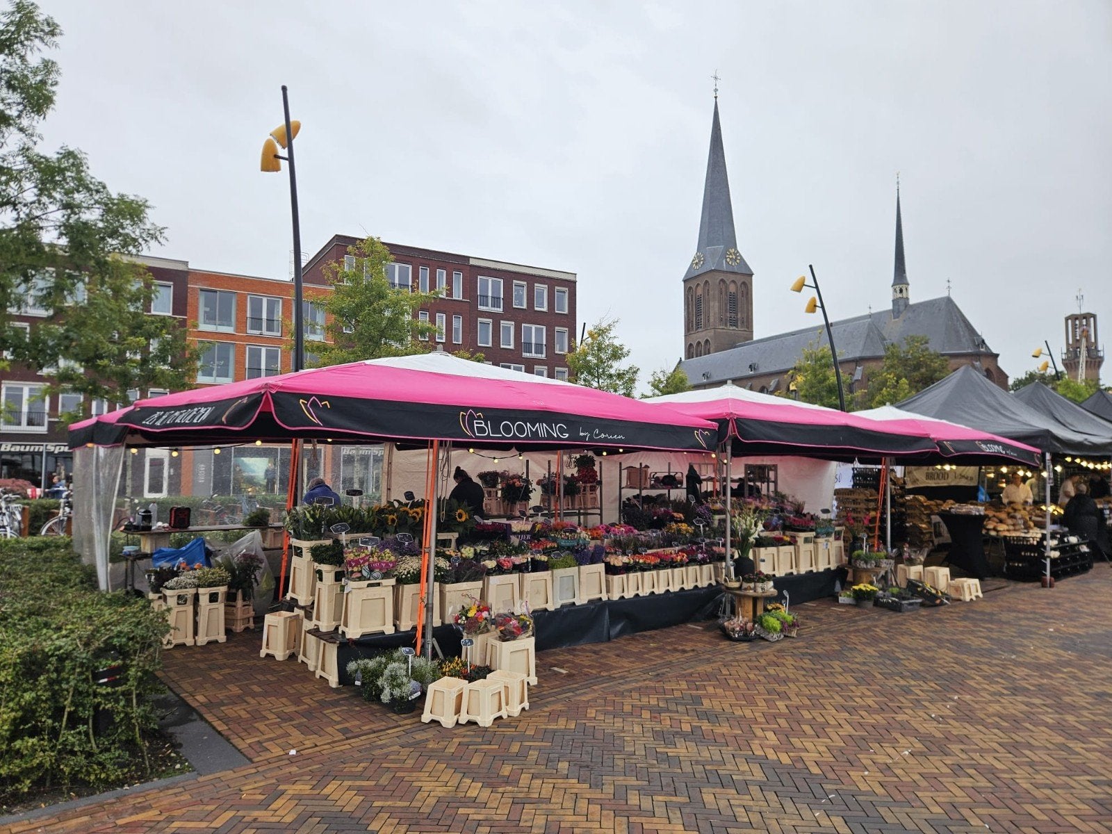 6 professionele Koopman Jager parasols – ter overname, Ophalen, Verstelbaar, Overige typen, Zo goed als nieuw