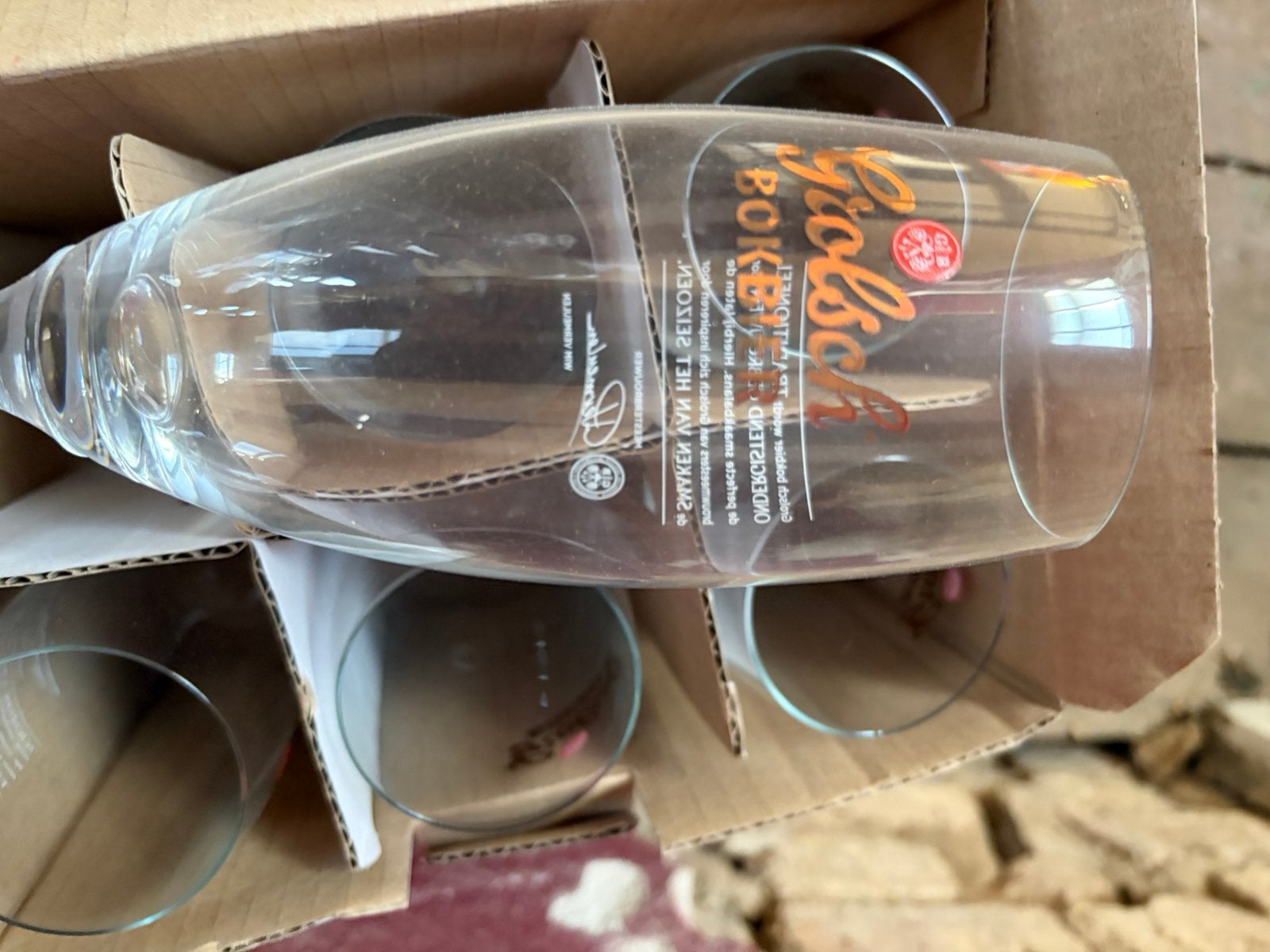 Grolsch Bockbier glazen, Ophalen of Verzenden, Zo goed als nieuw, Glas of Glazen, Grolsch
