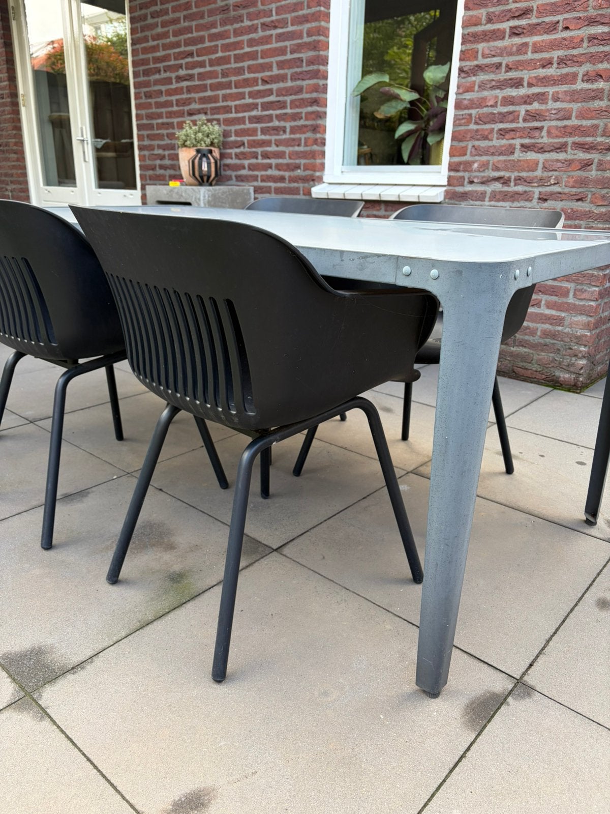 Tuinset met Hartman stoelen, Ophalen, Zo goed als nieuw, Rechthoekig, Metaal