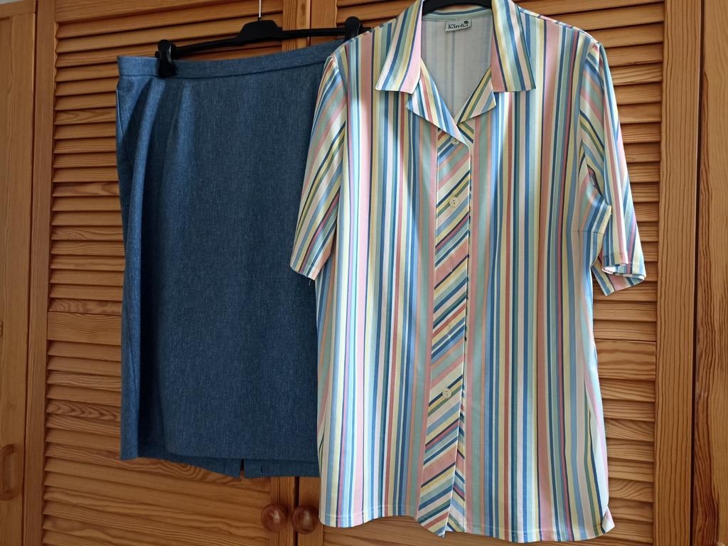 Karelia blouse maat 50 en rok maat 48, Ophalen of Verzenden, Zo goed als nieuw, Rok