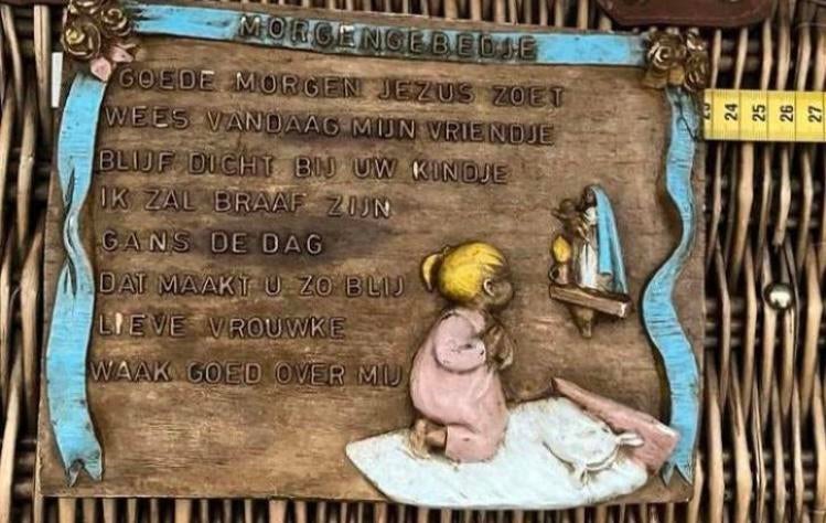 Morgen Gebed , mooi zwaar wandbord, Ophalen of Verzenden