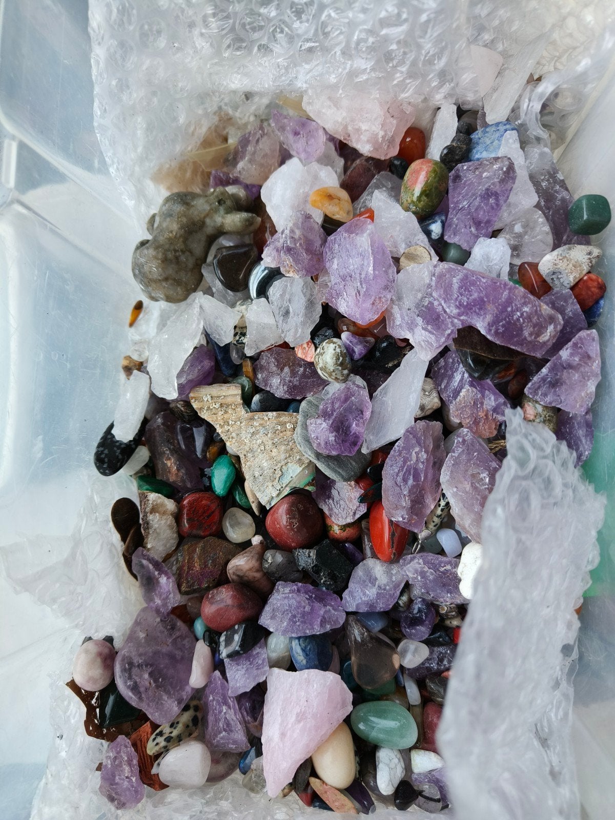 3,3 kg Amethist en diverse trommelsteentjes, Ophalen of Verzenden