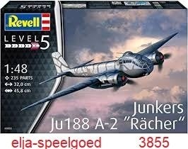 Revell 1:48 JUNKER Ju188 A2 Racher 3855 modelbouw vliegtuig, Revell, Nieuw, Ophalen of Verzenden, Groter dan 1:72