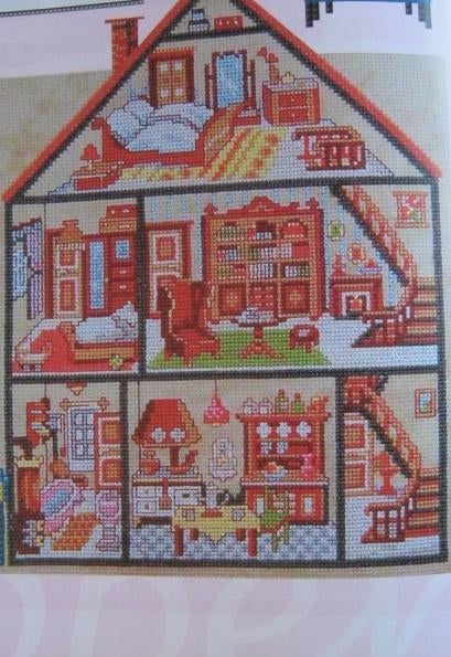 Borduurpatroon  Poppenhuis  nr 5880, Verzenden, Nieuw, Handborduren, Patroon