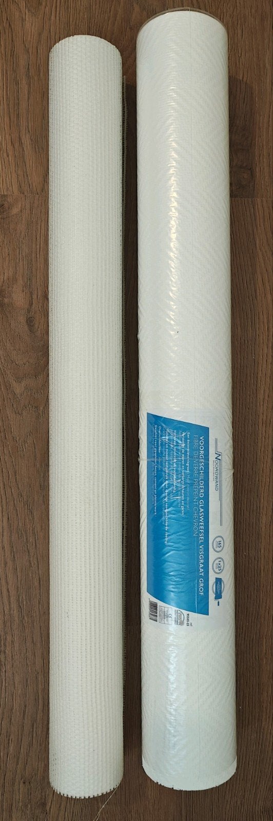 Voorgeschilderd Glasweefsel Visgraat Grof - Noordwand, Huis en Inrichting, Stoffering | Behang, Glasvezelbehang, Wit, 25 tot 50 m²