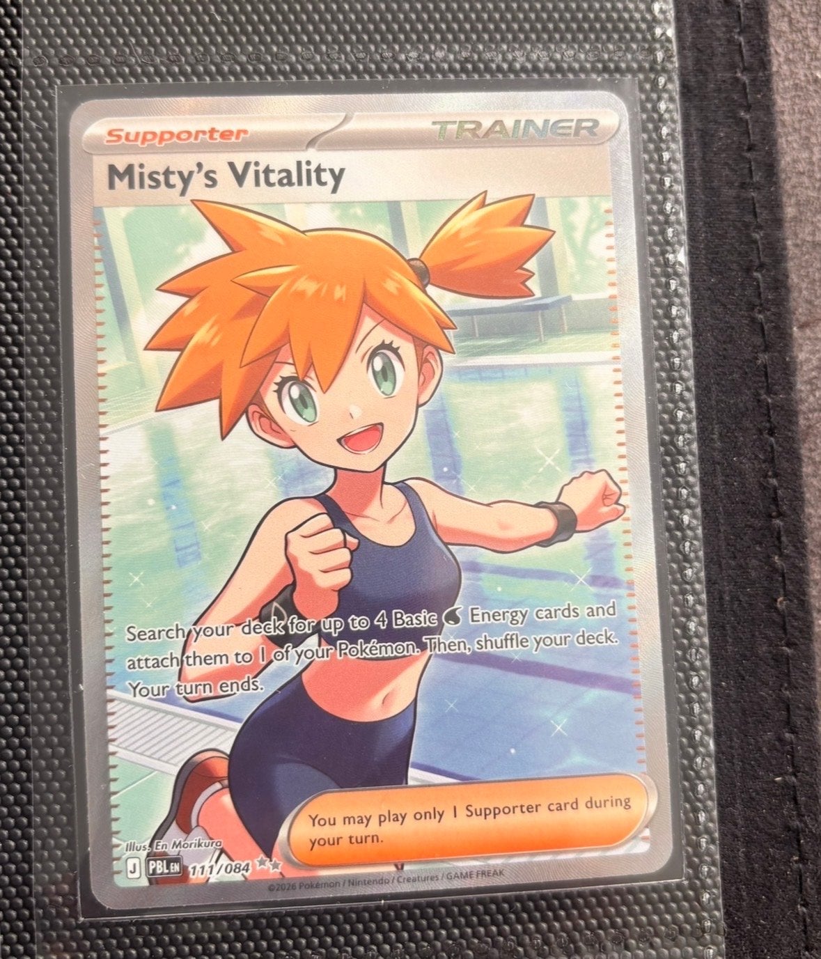 Pokémon TCG: Misty's Vitality Supporter Trainer Kaart, Ophalen of Verzenden, Zo goed als nieuw, Losse kaart